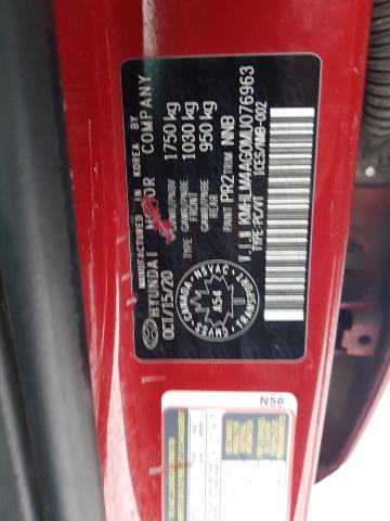 KMHLM4AG0MU076963 - 2021 HYUNDAI ELANTRA SEL RED photo 12