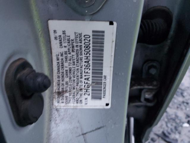 2HGFA1F36AH508020 - 2010 HONDA CIVIC VP SILVER photo 12