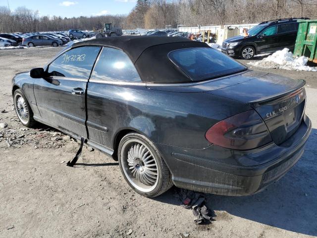 WDBTK75J45F131002 - 2005 MERCEDES-BENZ CLK 500 BLACK photo 2