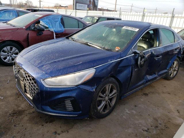 5NPE34AF5JH651359 - 2018 HYUNDAI SONATA SPORT BLUE photo 1