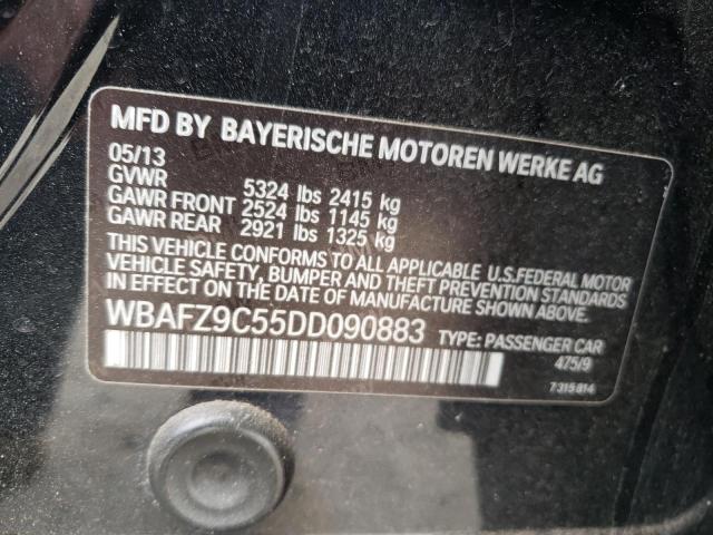 WBAFZ9C55DD090883 - 2013 BMW 535 I HYBRID BLACK photo 13