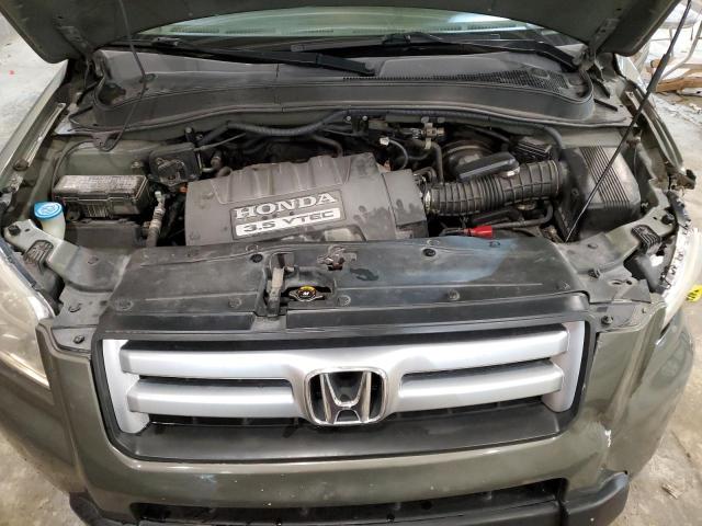 5FNYF18167B015828 - 2007 HONDA PILOT LX GREEN photo 11