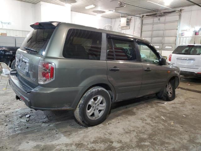 5FNYF18167B015828 - 2007 HONDA PILOT LX GREEN photo 3