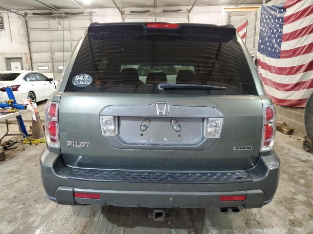 5FNYF18167B015828 - 2007 HONDA PILOT LX GREEN photo 6