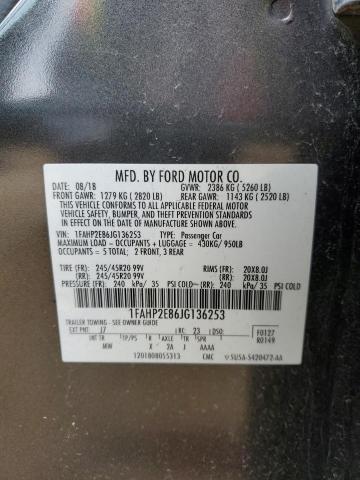 1FAHP2E86JG136253 - 2018 FORD TAURUS SEL GRAY photo 13