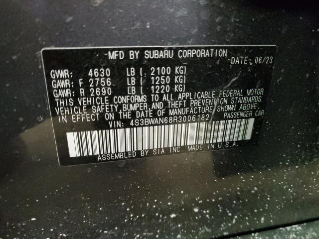 4S3BWAN68R3006182 - 2024 SUBARU LEGACY LIMITED GRAY photo 13