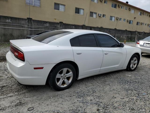 2C3CDXBG0EH325873 - 2014 DODGE CHARGER SE WHITE photo 3