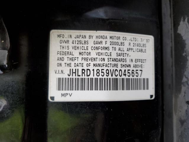 JHLRD1859VC045657 - 1997 HONDA CR-V LX BLACK photo 13