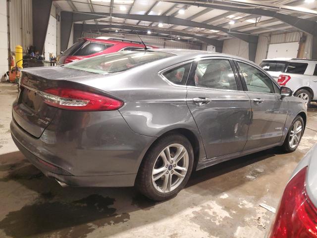 3FA6P0LU0JR147771 - 2018 FORD FUSION SE HYBRID CHARCOAL photo 3