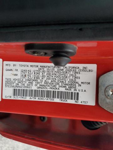 5TEJU62NX6Z195621 - 2006 TOYOTA TACOMA DOUBLE CAB PRERUNNER RED photo 13