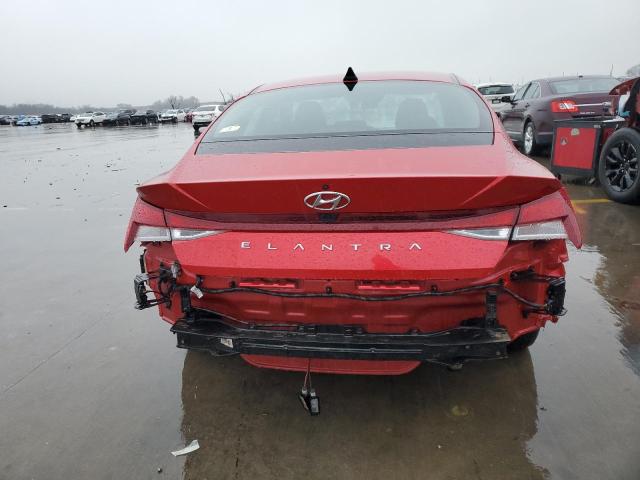 5NPLM4AG8MH052571 - 2021 HYUNDAI ELANTRA SEL RED photo 6