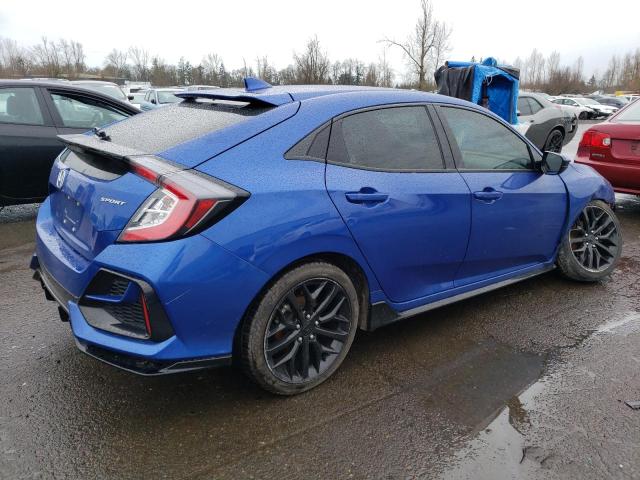 SHHFK7H46LU224494 - 2020 HONDA CIVIC SPORT BLUE photo 3