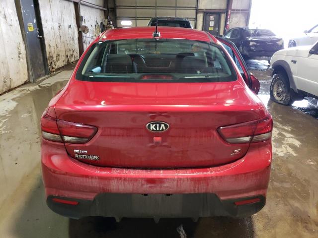 3KPA24AD1LE296519 - 2020 KIA RIO LX RED photo 6