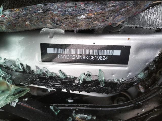 5N1DR2MN8KC619824 - 2019 NISSAN PATHFINDER S SILVER photo 13