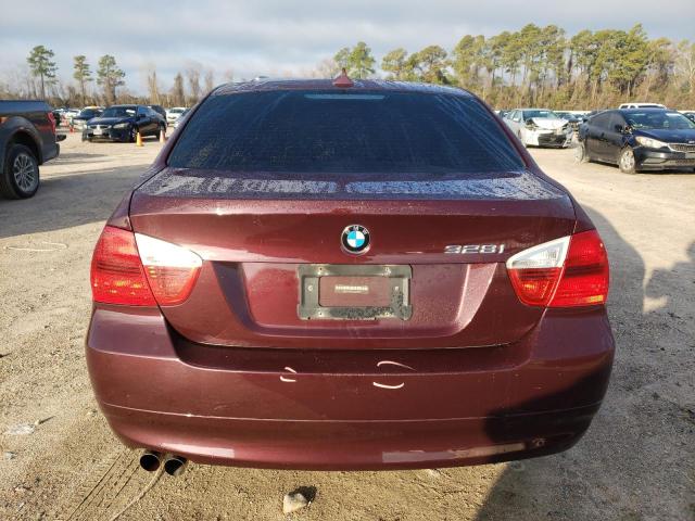 WBAVA33517KX77536 - 2007 BMW 328 I BURGUNDY photo 6