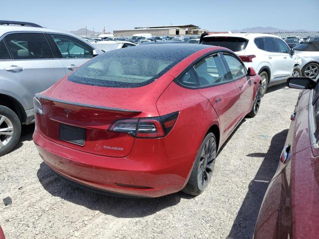 5YJ3E1EC0NF327739 - 2022 TESLA MODEL 3 RED photo 3