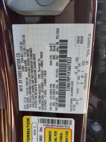 1LN6L9RP1H5607833 - 2017 LINCOLN CONTINENTA RESERVE MAROON photo 12