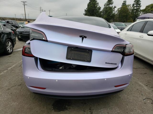 5YJ3E1EB8NF208070 - 2022 TESLA MODEL 3 PURPLE photo 6