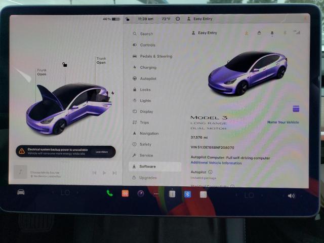 5YJ3E1EB8NF208070 - 2022 TESLA MODEL 3 PURPLE photo 9