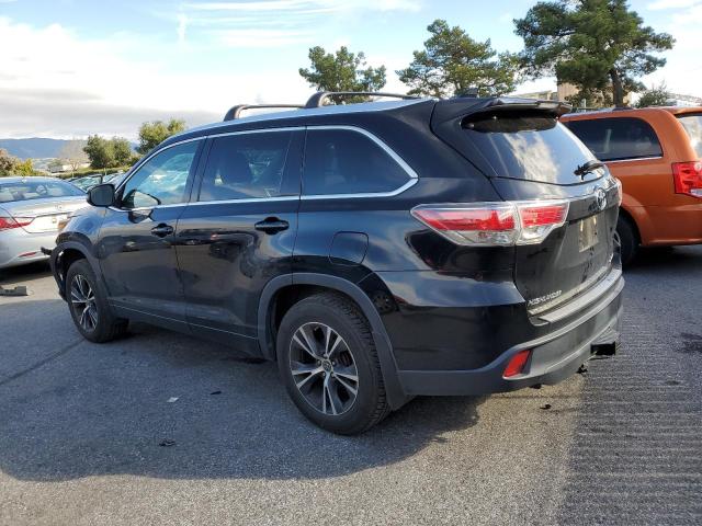 5TDJKRFH0GS243539 - 2016 TOYOTA HIGHLANDER XLE BLACK photo 2