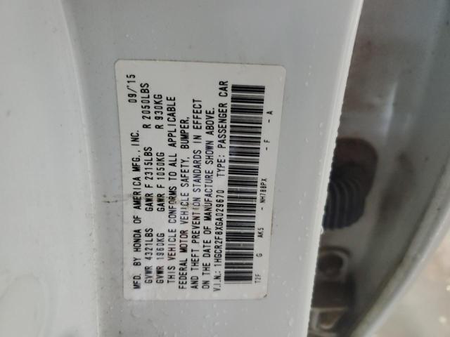 1HGCR2F8XGA029670 - 2016 HONDA ACCORD EXL WHITE photo 13