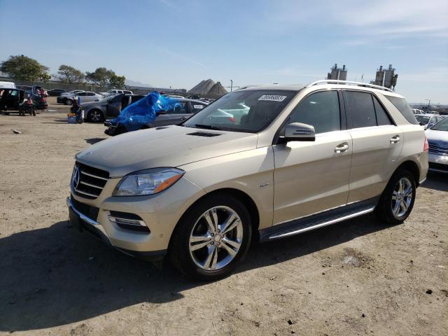 4JGDA5HB4CA015239 - 2012 MERCEDES-BENZ ML 350 4MATIC TAN photo 1