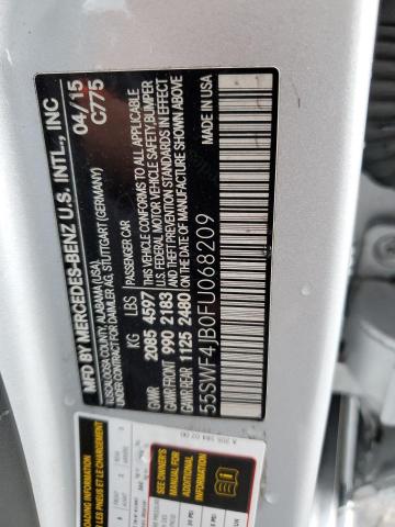 55SWF4JB0FU068209 - 2015 MERCEDES-BENZ C 300 SILVER photo 13