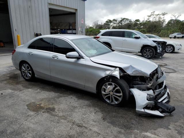 55SWF4JB0FU068209 - 2015 MERCEDES-BENZ C 300 SILVER photo 4