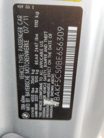 WBAKF5C50BE656309 - 2011 BMW 328 XI SULEV SILVER photo 12