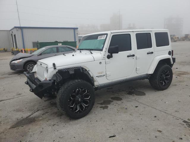 1C4BJWEG4DL609286 - 2013 JEEP WRANGLER U SAHARA WHITE photo 1