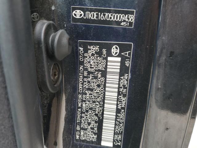 JTKDE167050009438 - 2005 TOYOTA SCION TC 黑色 照片 12