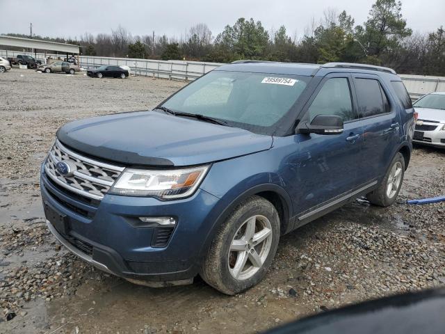 1FM5K7D81JGA87176 - 2018 FORD EXPLORER XLT BLUE photo 1