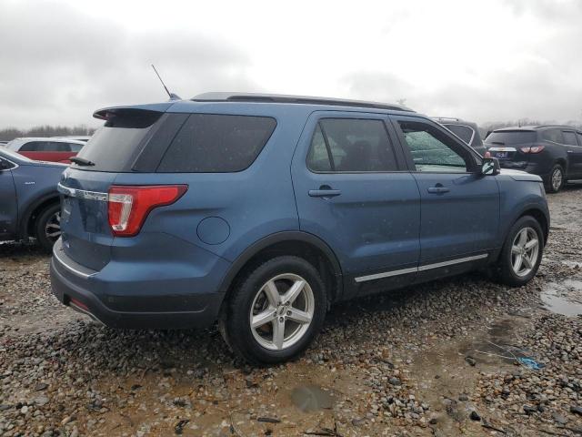 1FM5K7D81JGA87176 - 2018 FORD EXPLORER XLT BLUE photo 3