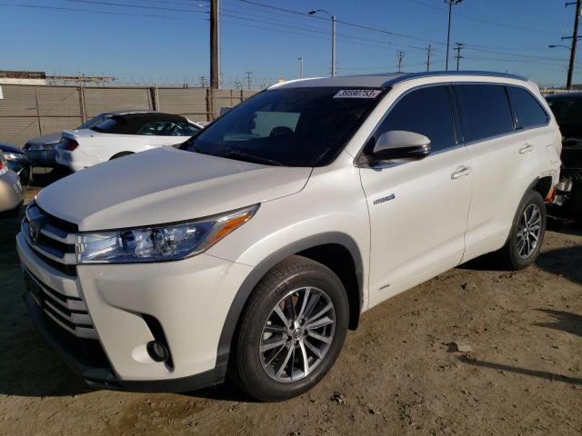 5TDJGRFH6JS043015 - 2018 TOYOTA HIGHLANDER HYBRID WHITE photo 1