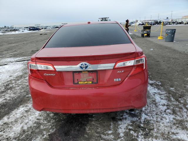 4T1BD1FK2CU006225 - 2012 TOYOTA CAMRY HYBRID RED photo 6