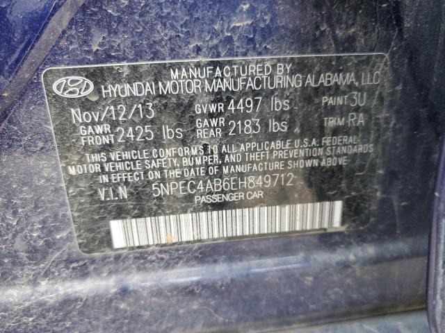 5NPEC4AB6EH849712 - 2014 HYUNDAI SONATA SE PURPLE photo 13