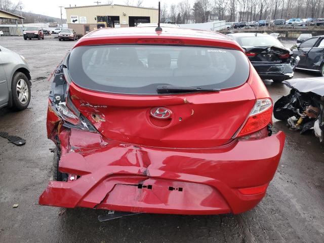 KMHCT5AE3CU004841 - 2012 HYUNDAI ACCENT GLS RED photo 6