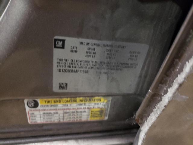 1G1ZC5EB8AF116401 - 2010 CHEVROLET MALIBU 1LT ნაცრისფერი ფოტო 12