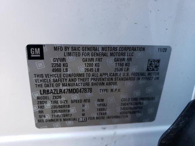 LRBAZLR47MD047878 - 2021 BUICK ENVISION PREFERRED WHITE photo 13