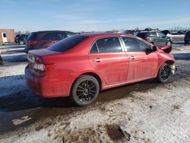 2T1BU4EEXBC609579 - 2011 TOYOTA COROLLA BASE RED photo 3
