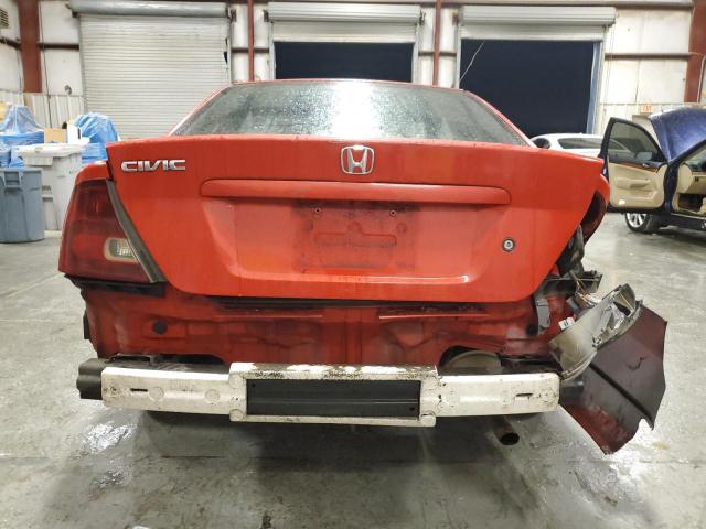 1HGEM22972L066467 - 2002 HONDA CIVIC EX RED photo 6