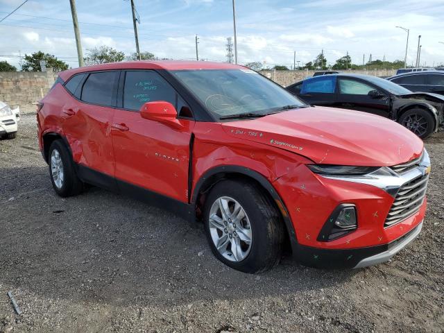 3GNKBBRA6MS509364 - 2021 CHEVROLET BLAZER 1LT RED photo 4