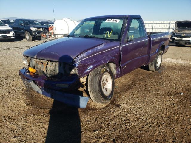 1GCCS1445S8185676 - 1995 CHEVROLET S10 S10 BLUE photo 2