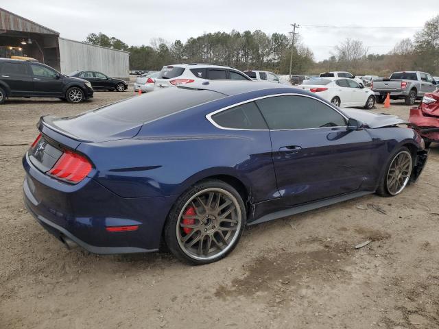 1FA6P8TH2K5199960 - 2019 FORD MUSTANG BLUE photo 3