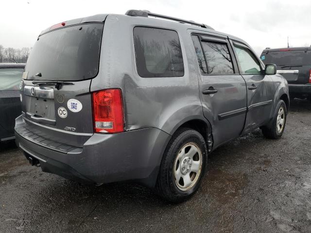 5FNYF4H23DB037016 - 2013 HONDA PILOT LX GRAY photo 3