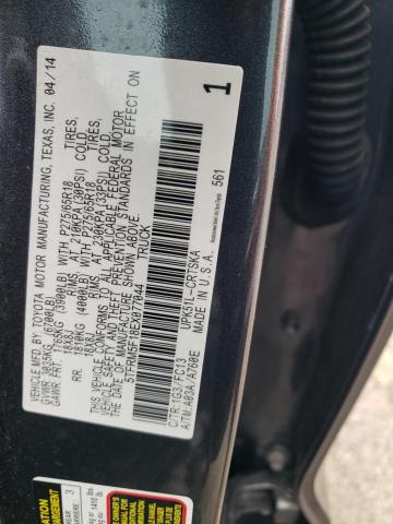 5TFRM5F18EX077044 - 2014 TOYOTA TUNDRA DOUBLE CAB SR/SR5 GRAY photo 12