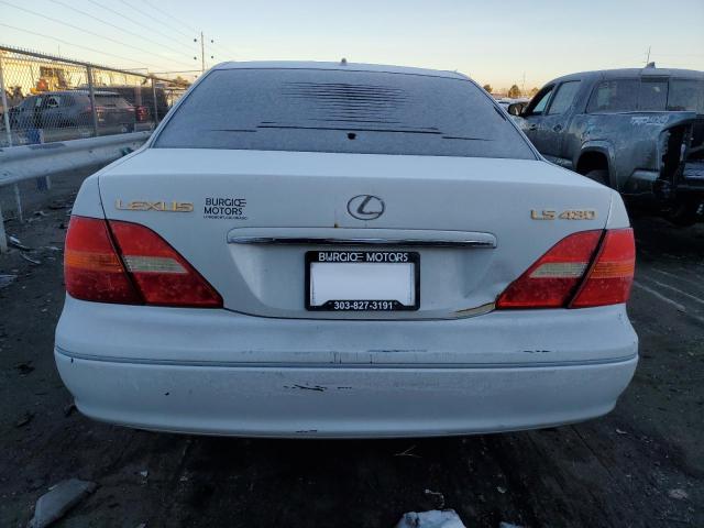 JTHBN30F310051668 - 2001 LEXUS LS 430 WHITE photo 6