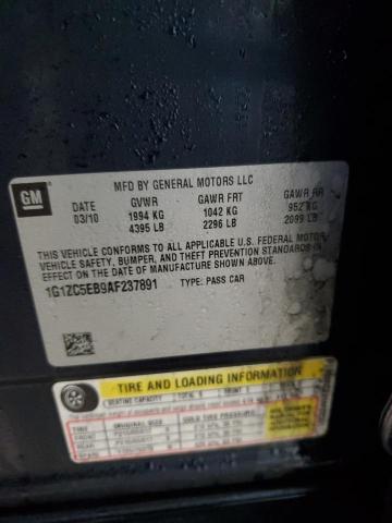 1G1ZC5EB9AF237891 - 2010 CHEVROLET MALIBU 1LT Mavi foto 12