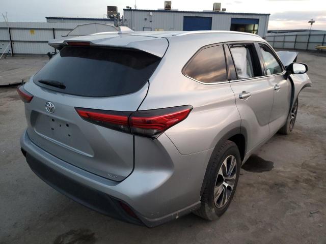 5TDGZRAH8LS503368 - 2020 TOYOTA HIGHLANDER XLE SILVER photo 3