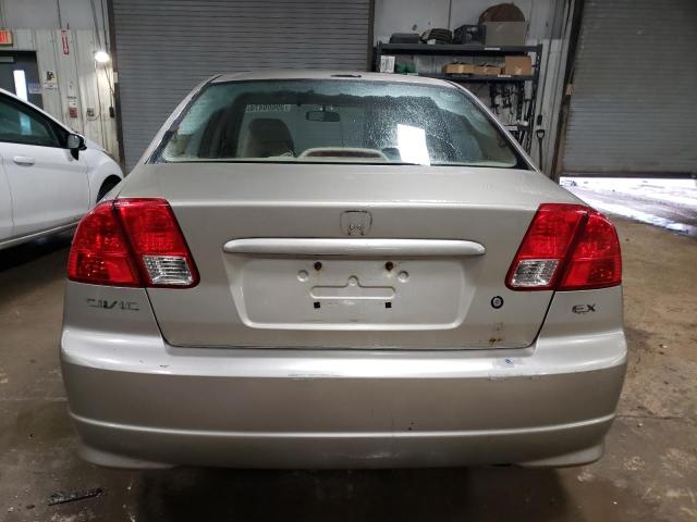 2HGES26704H532027 - 2004 HONDA CIVIC EX BEIGE photo 6